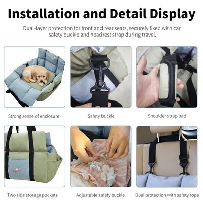 Show full view: Wisfor Dog Car Booster Seat, Light Green slide 7 of 10