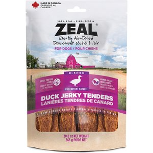 Zeal Canada Gently Air-Dried All-Natural Duck Grain-Free Jerky Tenders Dog Treats, 20-oz bag