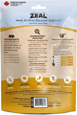 Show full view: Zeal Canada Gently Air-Dried All-Natural Turkey Grain-Free Jerky Tenders Dog Treats, 20-oz bag slide 3 of 6
