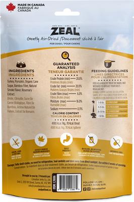 Show full view: Zeal Canada Gently Air-Dried All-Natural Turkey Grain-Free Jerky Tenders Dog Treats, 10-oz bag slide 3 of 6