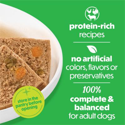 Show full view: Purina Beneful Freshly Prepared Classics Variety Pack High Protein Turkey, Salmon, Lamb & Vegetables Chunks in Gravy Wet Dog Food, 9.5-oz carton, 6 count slide 4 of 10