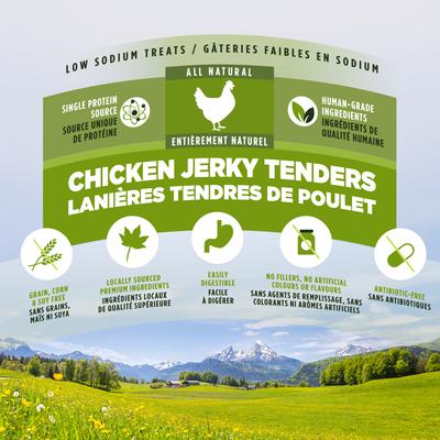 Show full view: Zeal Canada Gently Air-Dried All-Natural Chicken Grain-Free Jerky Tenders Dog Treats, 10-oz bag slide 4 of 6
