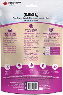 Show full view: Zeal Canada Gently Air-Dried All-Natural Duck Grain-Free Jerky Tenders Dog Treats, 10-oz bag slide 3 of 6