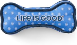 LIFE IS GOOD Snowflakes Jumbo Oxford Bone Dog Toy