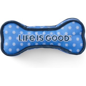 LIFE IS GOOD Snowflakes Jumbo Oxford Bone Dog Toy