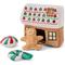 Show in main carousel: LIFE IS GOOD Christmas Gingerbread House Burrow Dog Toy slide 1 of 1