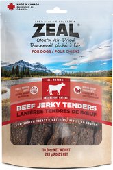 Zeal Canada Gently Air-Dried All-Natural Beef Grain-Free Jerky Tenders Dog Treats, 10-oz bag