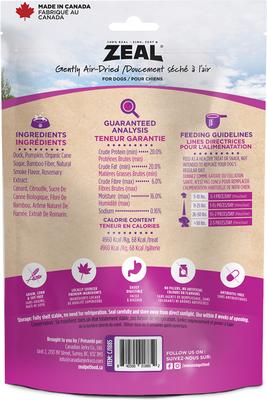 Show full view: Zeal Canada Gently Air-Dried All-Natural Duck Grain-Free Jerky Tenders Dog Treats, 20-oz bag slide 3 of 6