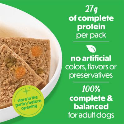 Show full view: Purina Beneful Freshly Prepared High Protein Classics Turkey Dinner with Sweet Potatoes & Green Beans Chunks in Gravy Wet Dog Food, 9.5-oz carton, 6 count slide 5 of 10