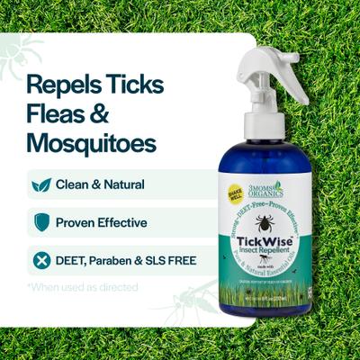 Show full view: 3 Moms Organics TickWise Tick & Insect Repellent Dog Spray, 8-fl oz bottle slide 3 of 10