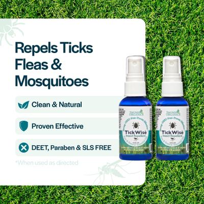 Show full view: 3 Moms Organics TickWise Tick & Insect Repellent Dog Spray, 2-fl oz bottle, 2 count slide 3 of 10