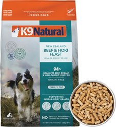 K9 Natural New Zealand Beef & Hoki Feast Grain-Free Freeze-Dried Dog Food, 8-lb bag