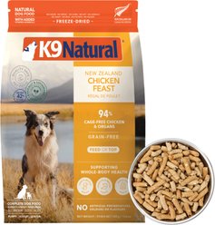 K9 Natural New Zealand Chicken Feast Grain-Free Freeze-Dried Dog Food, 17.6-oz bag