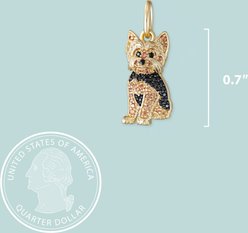 Scamper & Co Yorkshire Terrier Sterling Silver CZ Charm slide 2 of 2