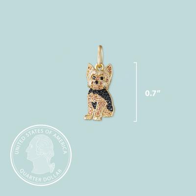 Show full view: Scamper & Co Yorkshire Terrier Sterling Silver CZ Charm slide 2 of 2