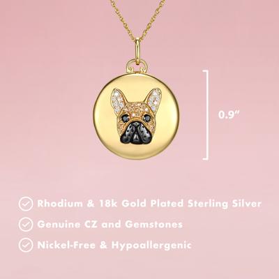 Show full view: Scamper & Co French Bulldog Sterling Silver Locket slide 2 of 2