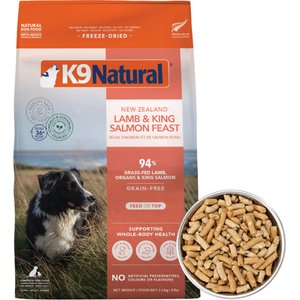 K9 Natural Lamb & King Salmon Grain-Free Freeze-Dried Dog Food, 8-lb bag