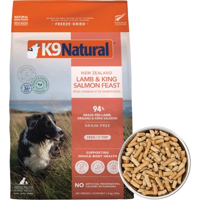 K9 Natural K9 Natural Lamb & King Salmon Grain-Free Freeze-Dried Dog Food, 8-lb bag