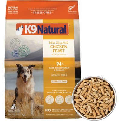 K9 Natural K9 Natural New Zealand Chicken Feast Grain-Free Freeze-Dried Dog Food, 4-lb bag