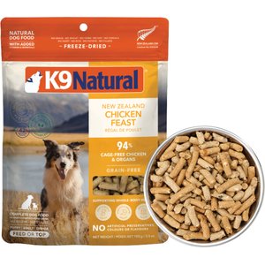 K9 Natural New Zealand Chicken Feast Grain-Free Freeze-Dried Dog Food, 3.5-oz bag