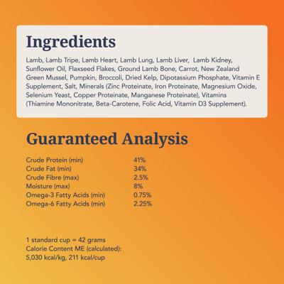 Show full view: K9 Natural New Zealand Lamb Feast Grain-Free Freeze-Dried Dog Food, 1.1-lb bag slide 6 of 10