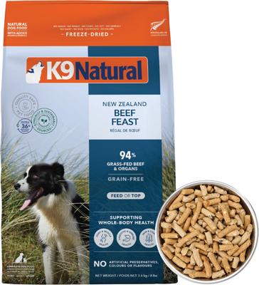 K9 NATURAL New Zealand Beef Feast Grain-Free Freeze-Dried Dog Food