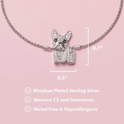 Scamper & Co White French Bulldog Sterling Silver Bolo Bracelet slide 2 of 2