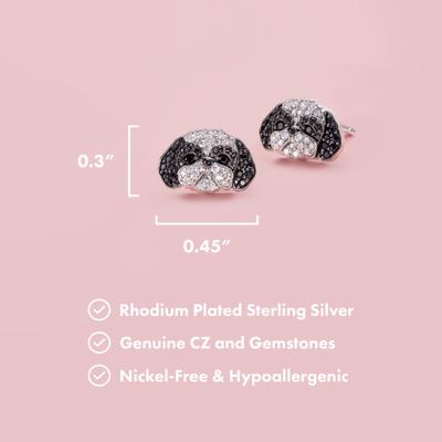 Show full view: Scamper & Co Shih Tzu Sterling Silver Studs Earrings slide 2 of 2