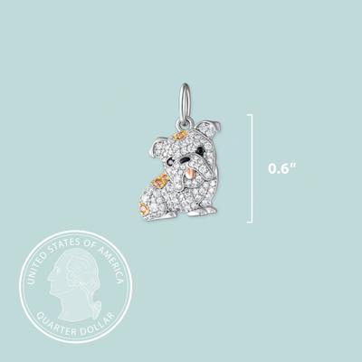 Show full view: Scamper & Co English Bulldog Sterling Silver CZ Charm slide 2 of 2