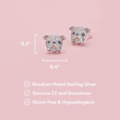 Scamper & Co Bulldog Sterling Silver Stud Earrings slide 2 of 2