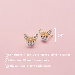 Scamper & Co Chihuahua Sterling Silver Stud Earrings slide 2 of 2