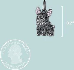 Scamper & Co Black French Bulldog Sterling Silver CZ Charm slide 2 of 2
