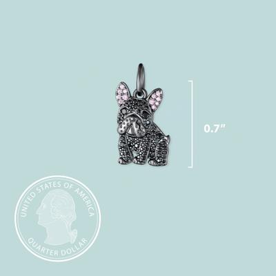 Show full view: Scamper & Co Black French Bulldog Sterling Silver CZ Charm slide 2 of 2