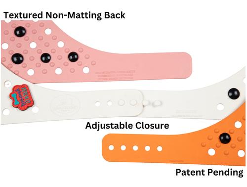 Show full view: WagAround Town Charmdana Waterproof Flexible Customizable Dog Bandana with Charms, Violet, Small slide 9 of 10