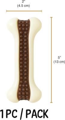 Show full view: Vila Rubber Bone Dog Chew Toy, White, Medium slide 2 of 2