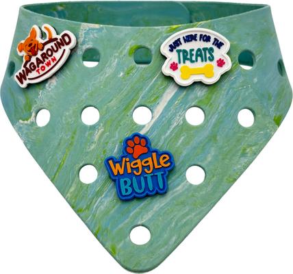 Show full view: WagAround Town Wag-Witty Dog Bandana Charms Free Kisses/Wiggle Butt slide 6 of 8