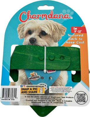 Show full view: WagAround Town Charmdana Thanksgiving Waterproof Flexible Customizable Dog Bandana with Charms, Green, Small slide 5 of 10