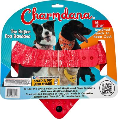 Show full view: WagAround Town Charmdana 4th of July Waterproof Flexible Dog Bandana with Charms, Red, large slide 4 of 9