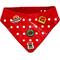 Show in main carousel: WagAround Town Charmdana Christmas Waterproof Flexible Customizable Dog Bandana with Charms, Red, Large slide 1 of 10