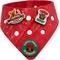 Show in main carousel: WagAround Town Charmdana Christmas Waterproof Flexible Customizable Dog Bandana with Charms, Red, Small slide 1 of 10