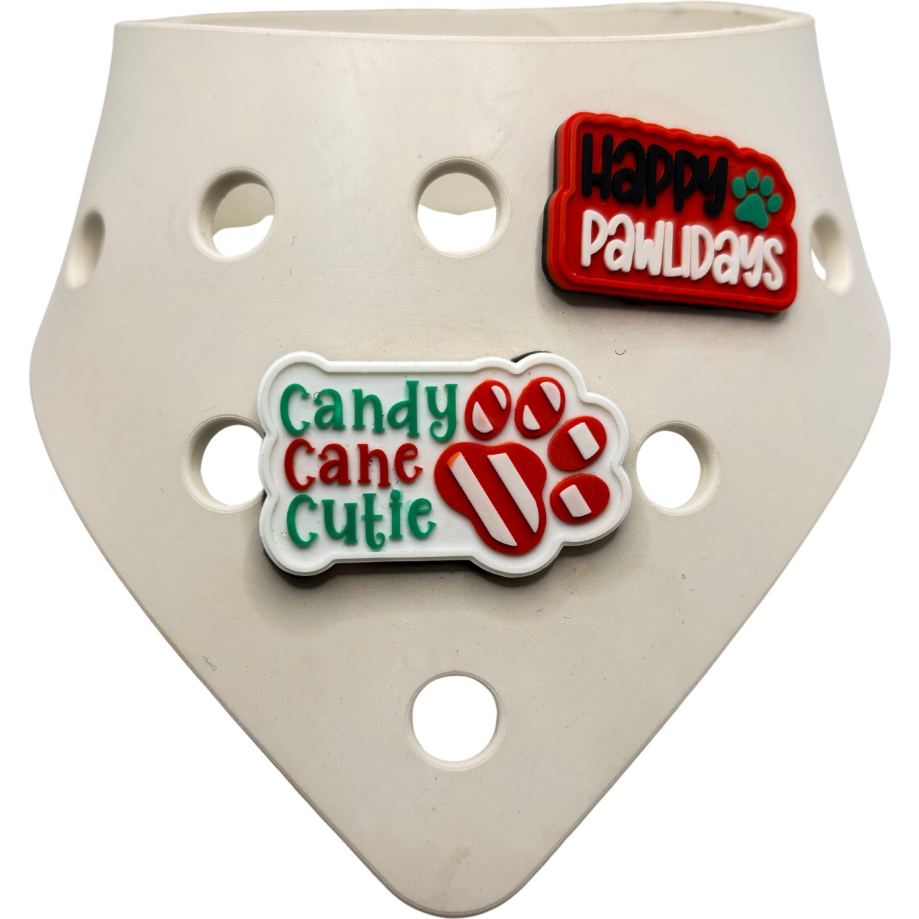 WagAround Town Wag-Witty Dog Bandana Charms Candy Cane Cutie/Happy Pawlidays Holiday Dog Accessories