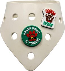WagAround Town Wag-Witty Dog Bandana Charms Santa Paws/Cookie Tester Holiday Dog Accessories