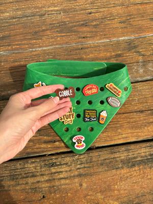 Show full view: WagAround Town Wag-Witty Dog Bandana Charms Gobble/Turkey Taster Holiday Dog Accessories slide 6 of 6