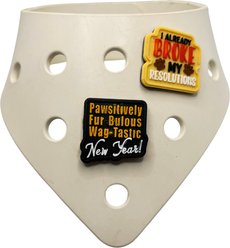 WagAround Town Wag-Witty Dog Bandana Charms New Year/ Broke My Resolutions Holiday Dog Accessories