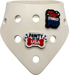 WagAround Town Wag-Witty Dog Bandana Charms Pawty in the USA/Star Spangled Pup