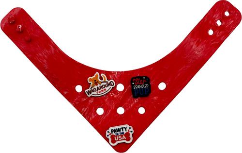 Show full view: WagAround Town Wag-Witty Dog Bandana Charms Pawty in the USA/Star Spangled Pup slide 3 of 6