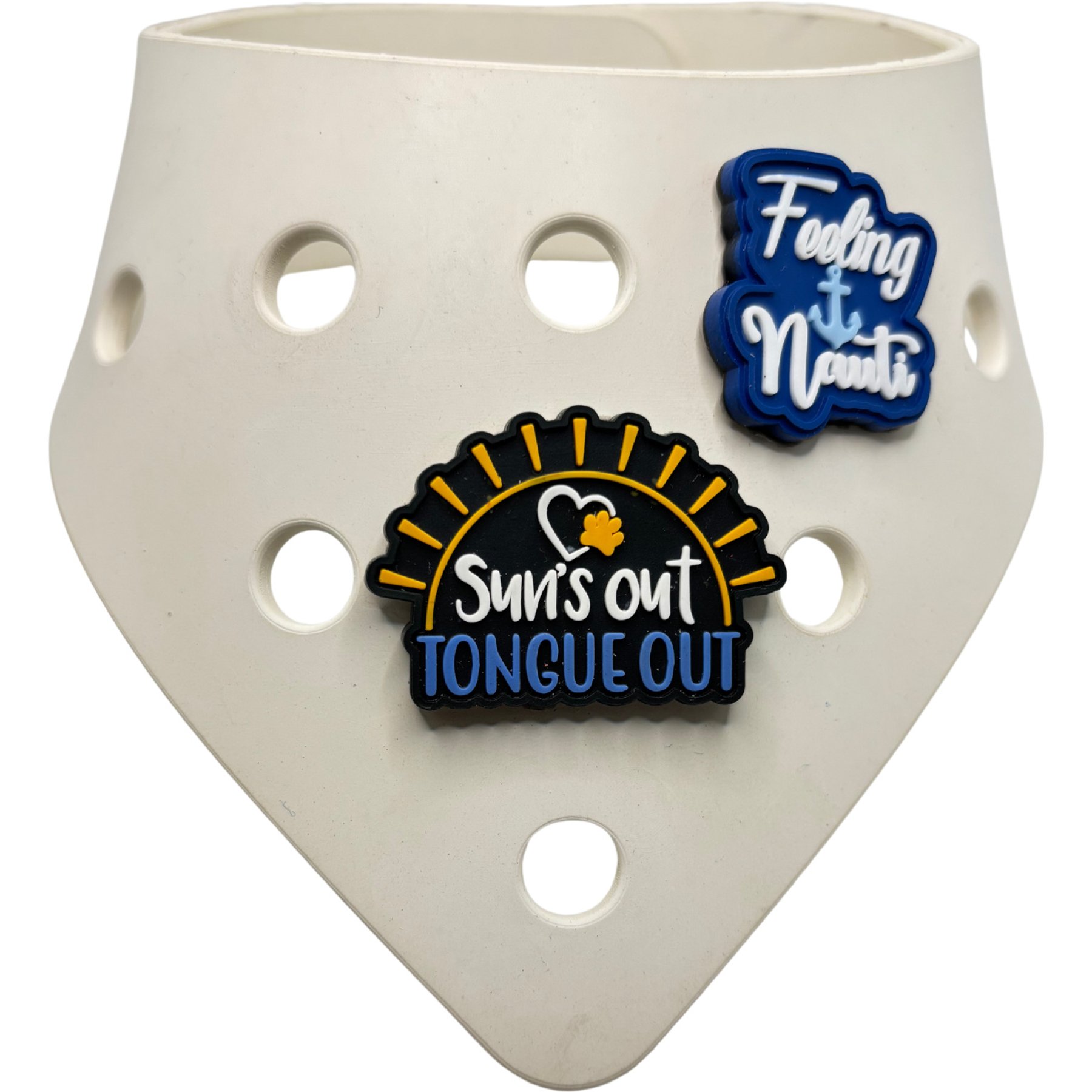 WagAround Town Wag-Witty Dog Bandana Charms Suns Out/ Feeling Nauti-Dog Bandana Charms