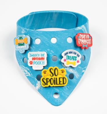 Show full view: WagAround Town Wag-Witty Dog Bandana Charms Treat O'Clock/Gotcha Day slide 3 of 7