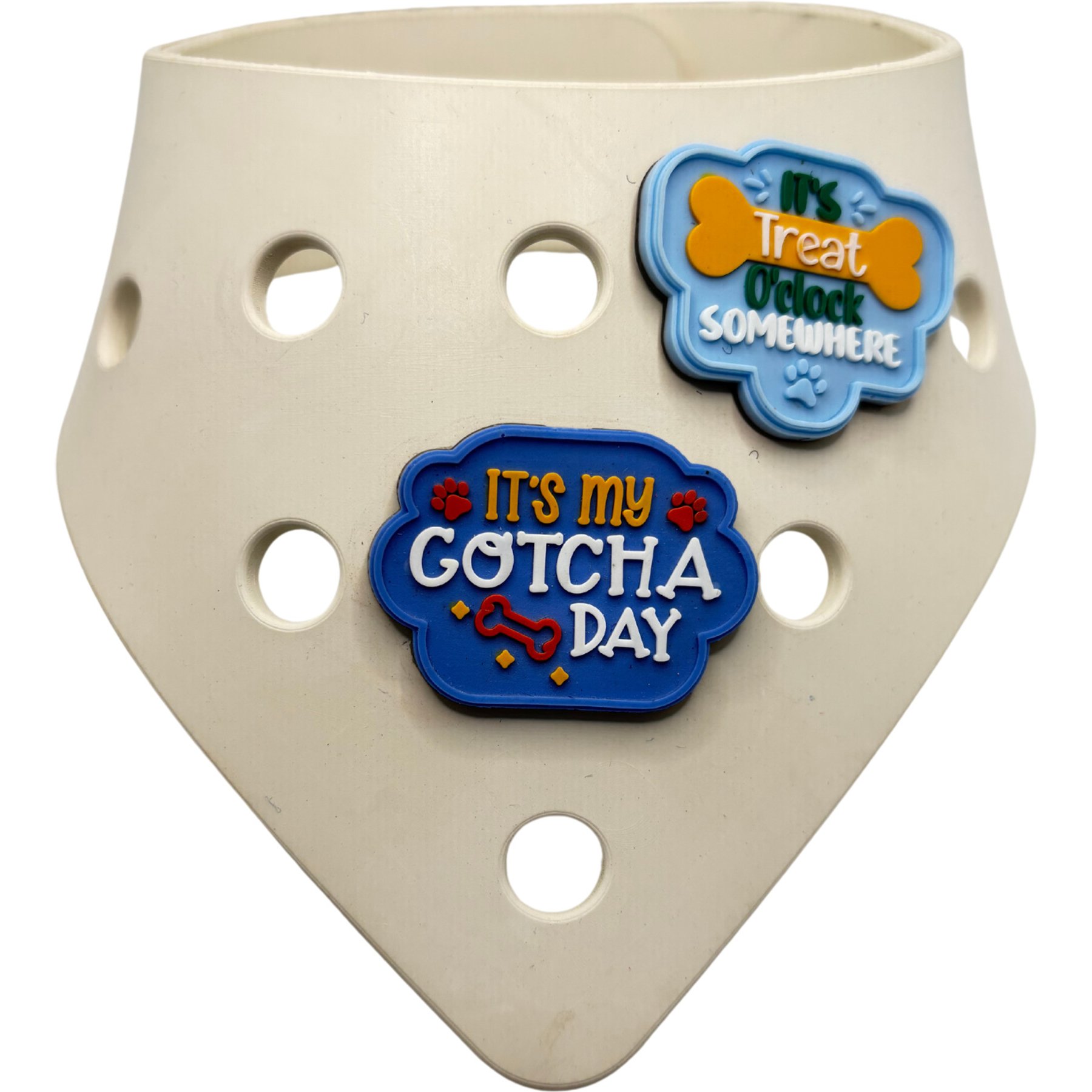 WagAround Town Wag-Witty Dog Bandana Charms Treat O'Clock/Gotcha Day