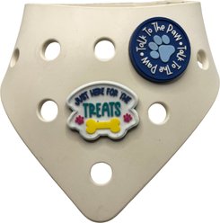 WagAround Town Wag-Witty Dog Bandana Charms Just Here for Treats/Talk to the